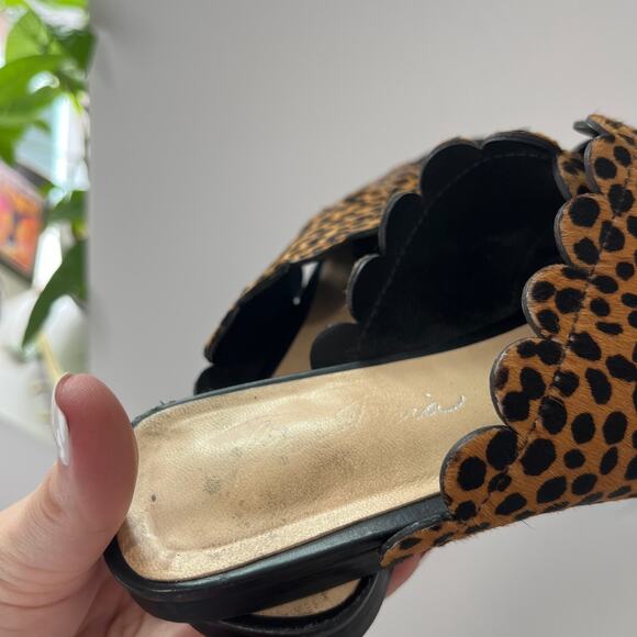 Isa Tapia Calf Hair Animal Print Sandals Size 7 - Picture 4 of 6